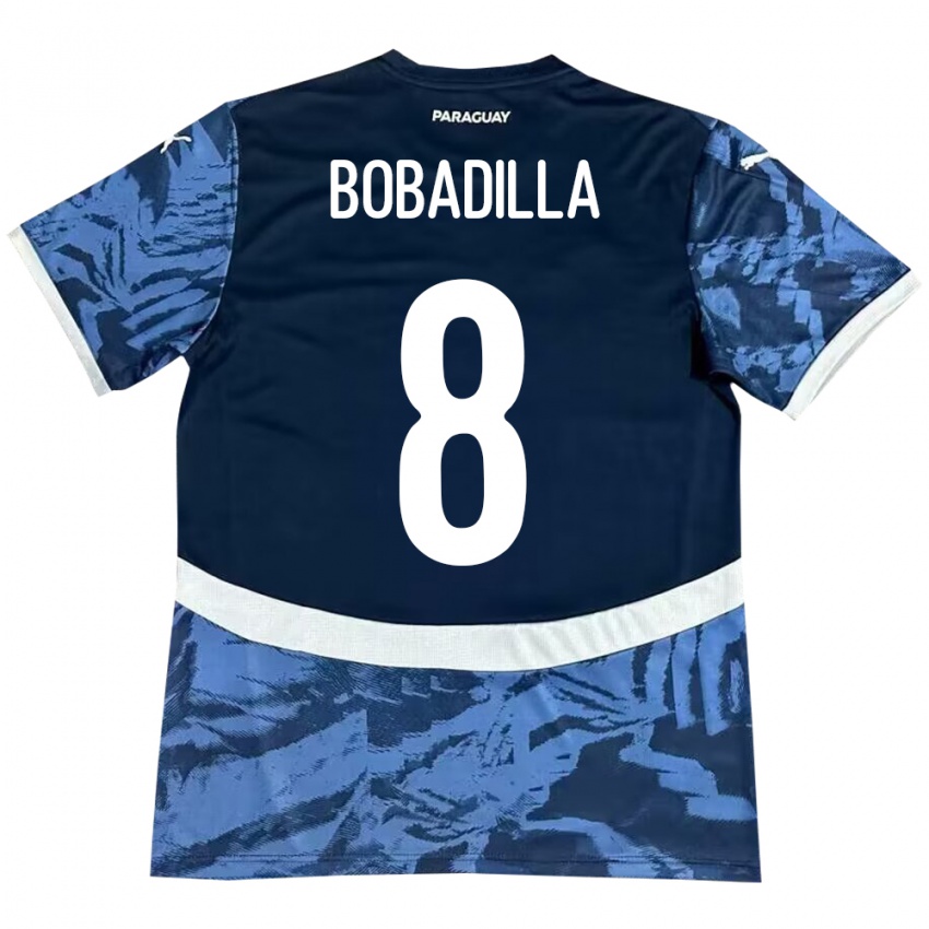 Niño Camiseta Paraguay Damián Bobadilla #8 Azul 2ª Equipación 24-26 La Camisa Argentina