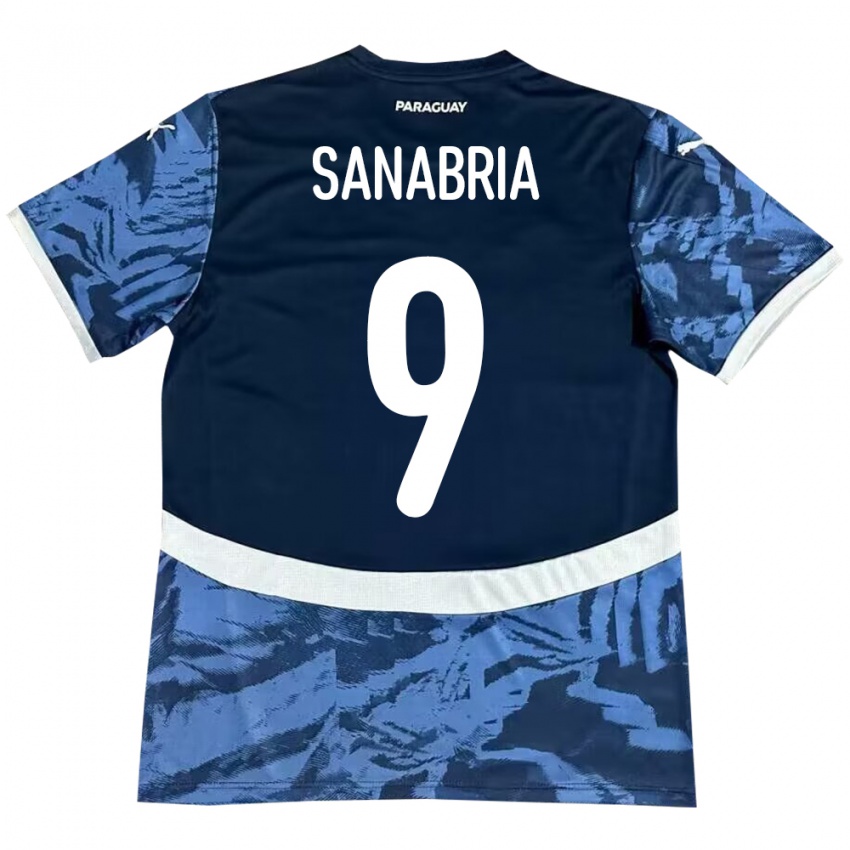 Niño Camiseta Paraguay Antonio Sanabria #9 Azul 2ª Equipación 24-26 La Camisa Argentina