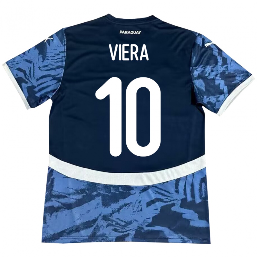 Niño Camiseta Paraguay Wílder Viera #10 Azul 2ª Equipación 24-26 La Camisa Argentina