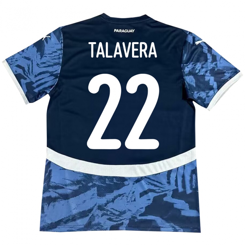 Niño Camiseta Paraguay Javier Talavera #22 Azul 2ª Equipación 24-26 La Camisa Argentina