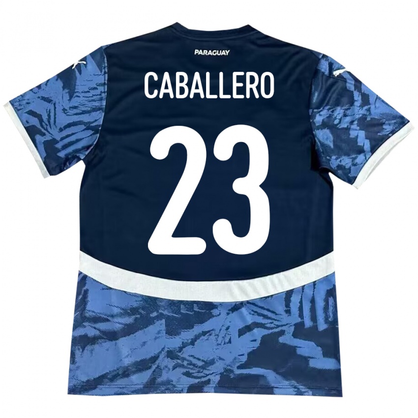 Niño Camiseta Paraguay Tiago Caballero #23 Azul 2ª Equipación 24-26 La Camisa Argentina