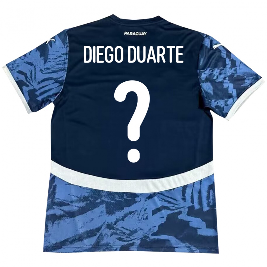 Niño Camiseta Paraguay Diego Duarte #0 Azul 2ª Equipación 24-26 La Camisa Argentina