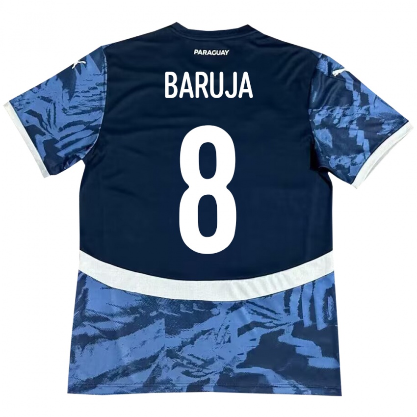 Niño Camiseta Paraguay Fabrizio Baruja #8 Azul 2ª Equipación 24-26 La Camisa Argentina