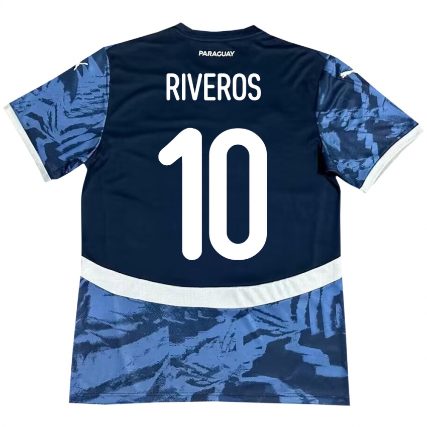 Niño Camiseta Paraguay Paulo Riveros #10 Azul 2ª Equipación 24-26 La Camisa Argentina