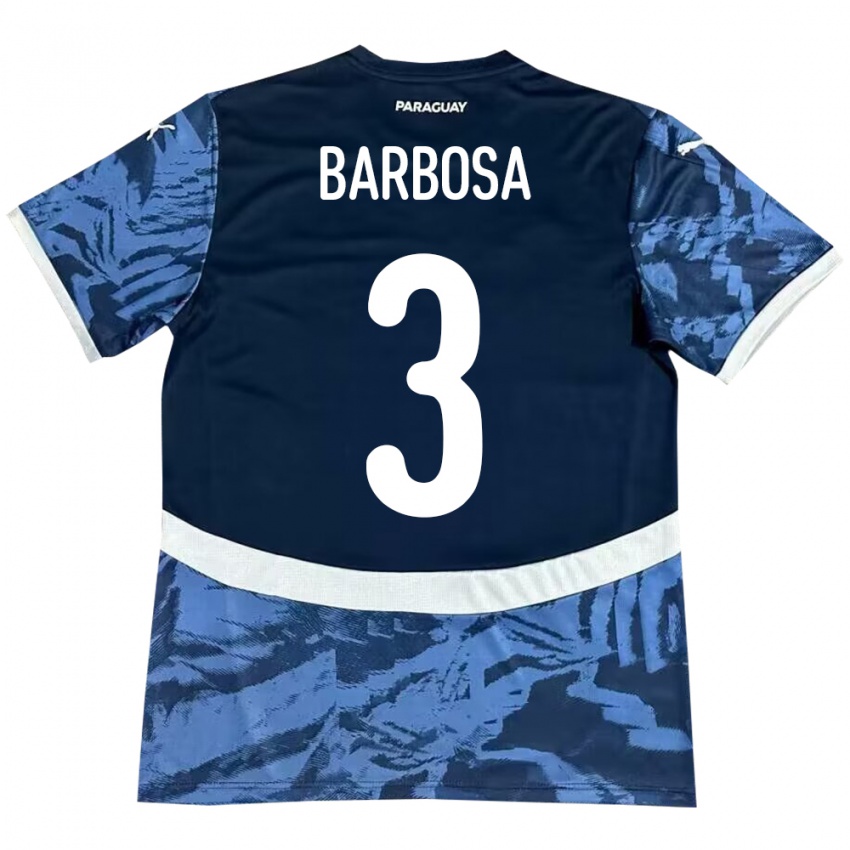 Niño Camiseta Paraguay Camila Barbosa #3 Azul 2ª Equipación 24-26 La Camisa Argentina