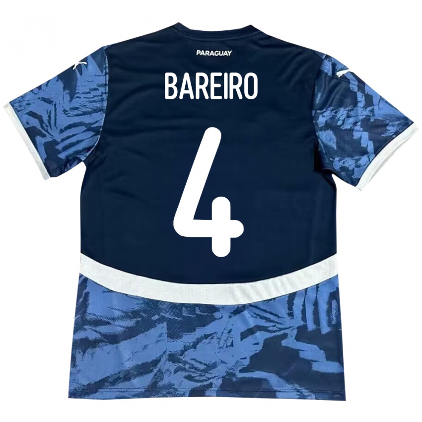 Niño Camiseta Paraguay Daysy Bareiro #4 Azul 2ª Equipación 24-26 La Camisa Argentina