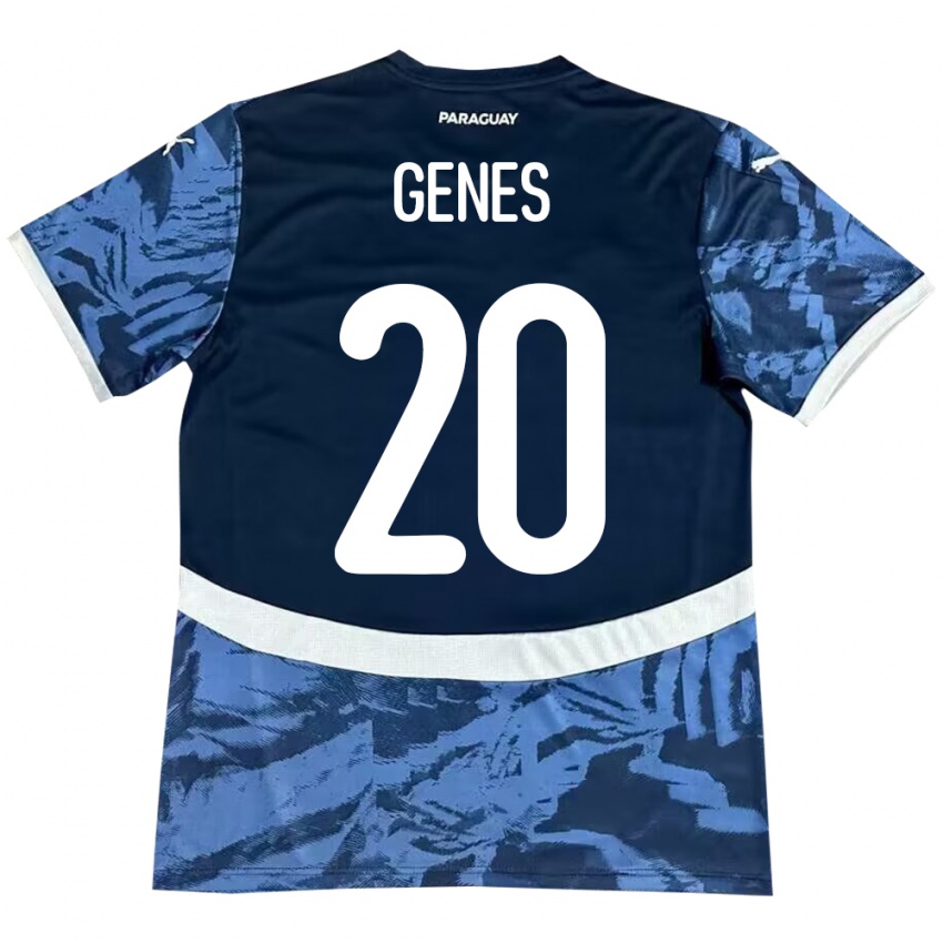 Niño Camiseta Paraguay Paola Genes #20 Azul 2ª Equipación 24-26 La Camisa Argentina