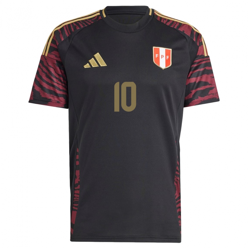 Niño Camiseta Perú Thiago Salinas #10 Negro 2ª Equipación 24-26 La Camisa Argentina