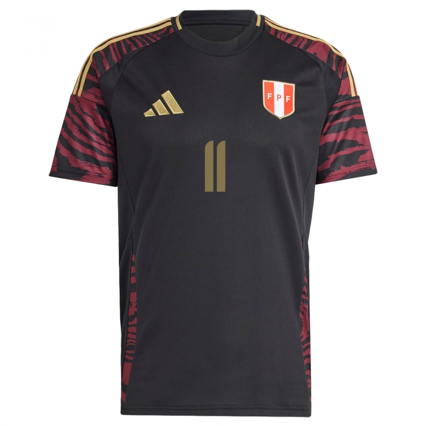 Niño Camiseta Perú Bryan Reyna #11 Negro 2ª Equipación 24-26 La Camisa Argentina