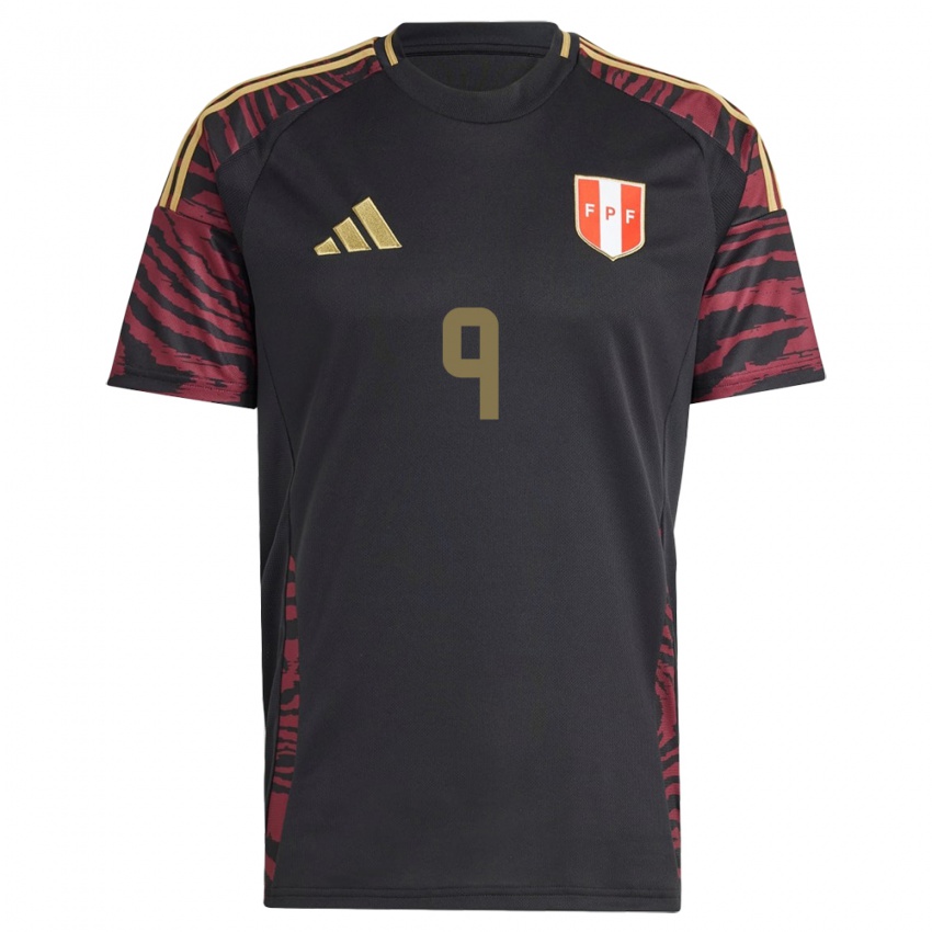 Niño Camiseta Perú Pierina Núñez #9 Negro 2ª Equipación 24-26 La Camisa Argentina