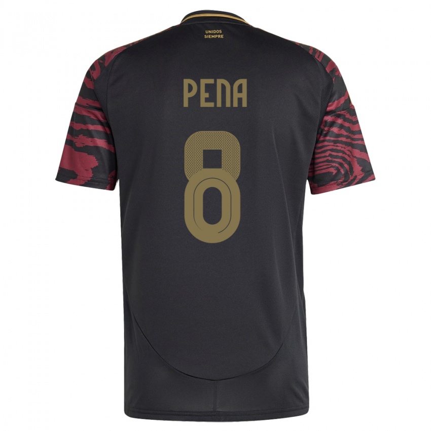 Niño Camiseta Perú Sergio Peña #8 Negro 2ª Equipación 24-26 La Camisa Argentina