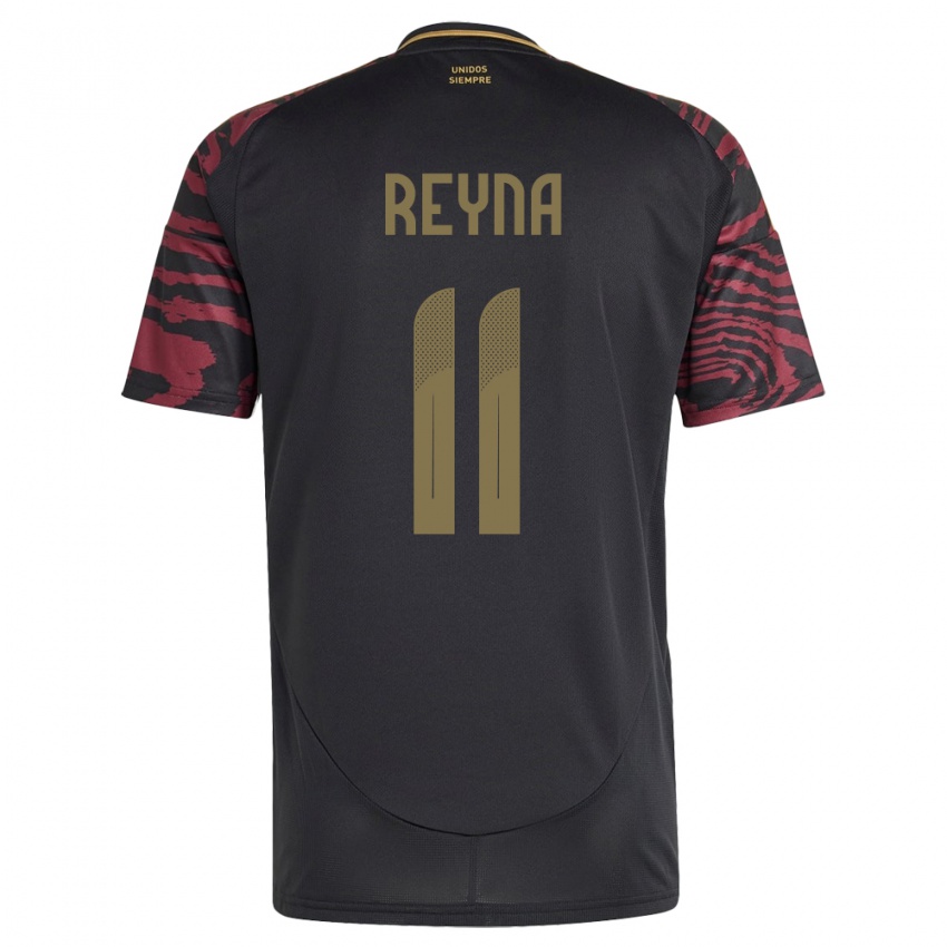 Niño Camiseta Perú Bryan Reyna #11 Negro 2ª Equipación 24-26 La Camisa Argentina