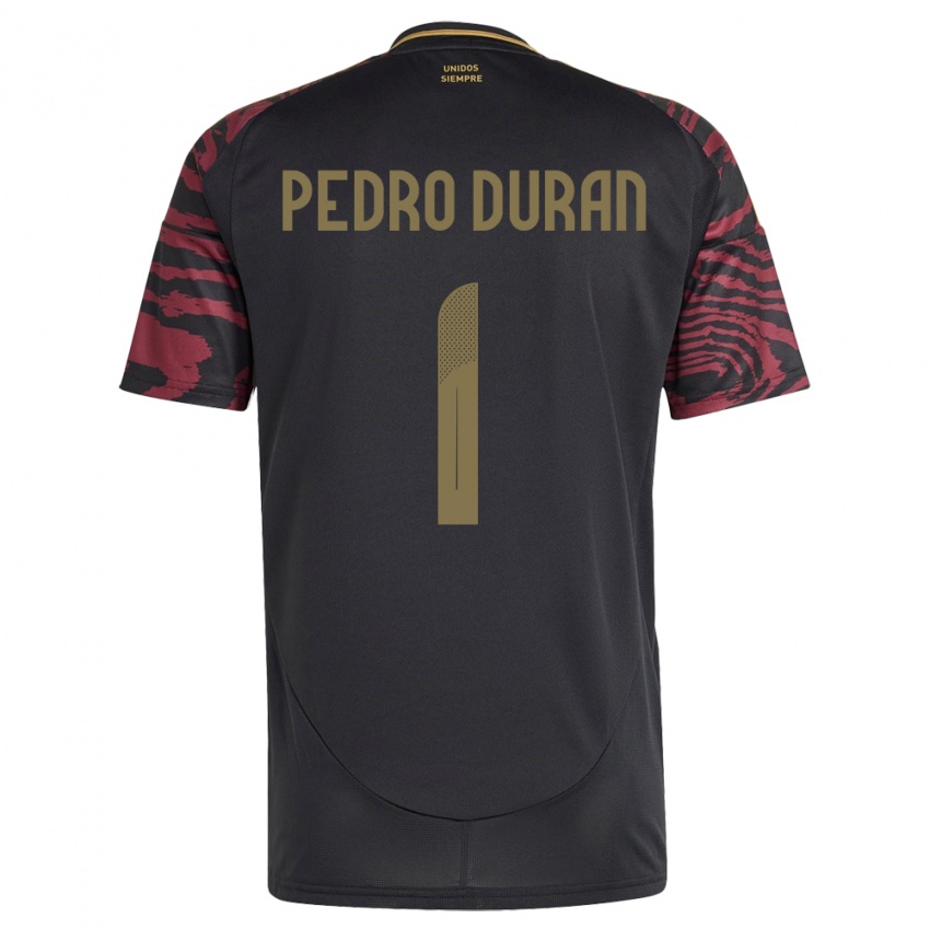 Niño Camiseta Perú Juan Pedro Durán #1 Negro 2ª Equipación 24-26 La Camisa Argentina