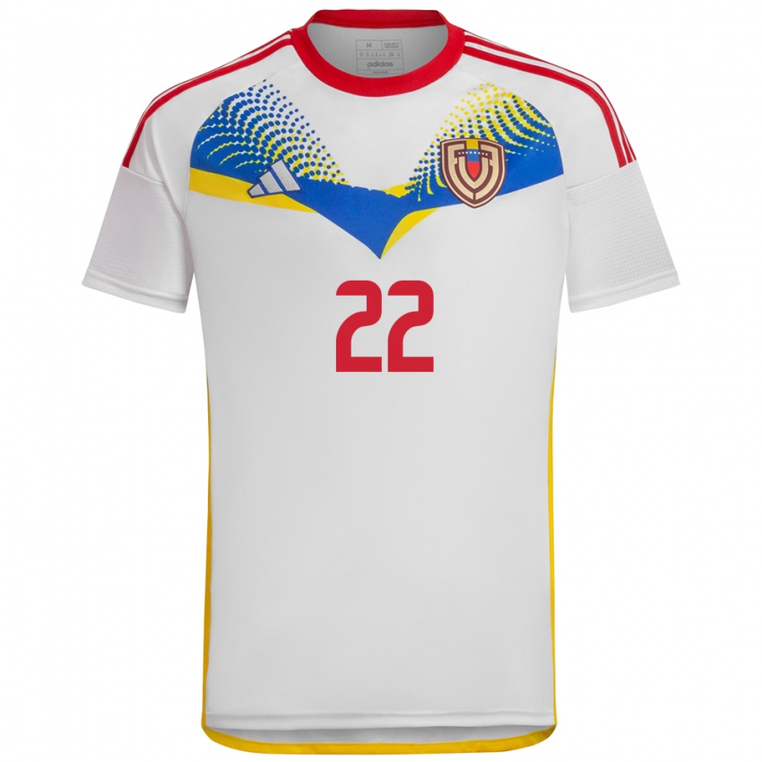 Niño Camiseta Venezuela Lewuis Peña #22 Blanco 2ª Equipación 24-26 La Camisa Argentina