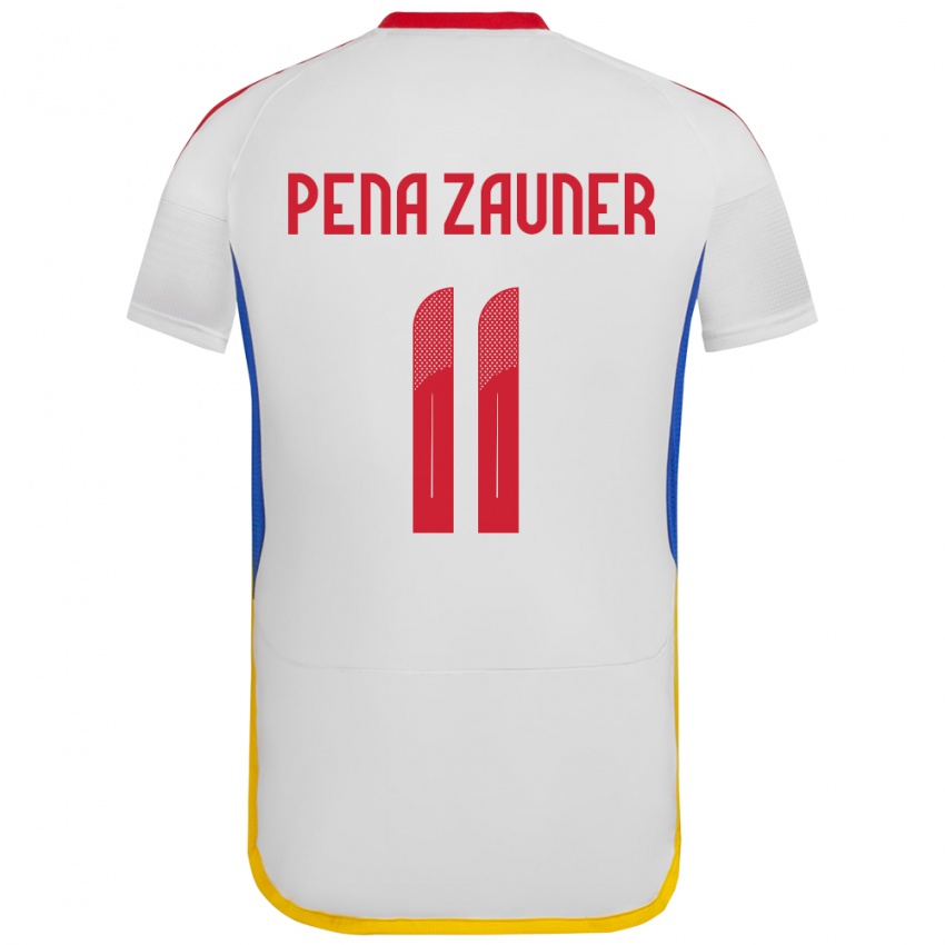 Niño Camiseta Venezuela Enrique Peña Zauner #11 Blanco 2ª Equipación 24-26 La Camisa Argentina