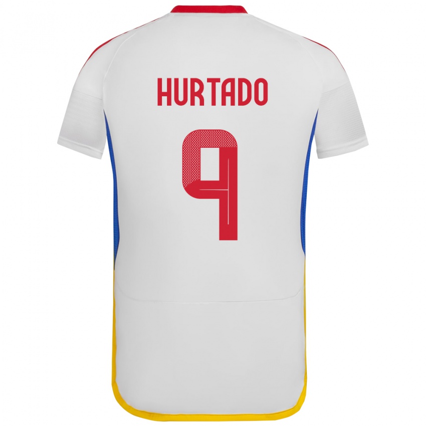 Niño Camiseta Venezuela Jan Hurtado #9 Blanco 2ª Equipación 24-26 La Camisa Argentina