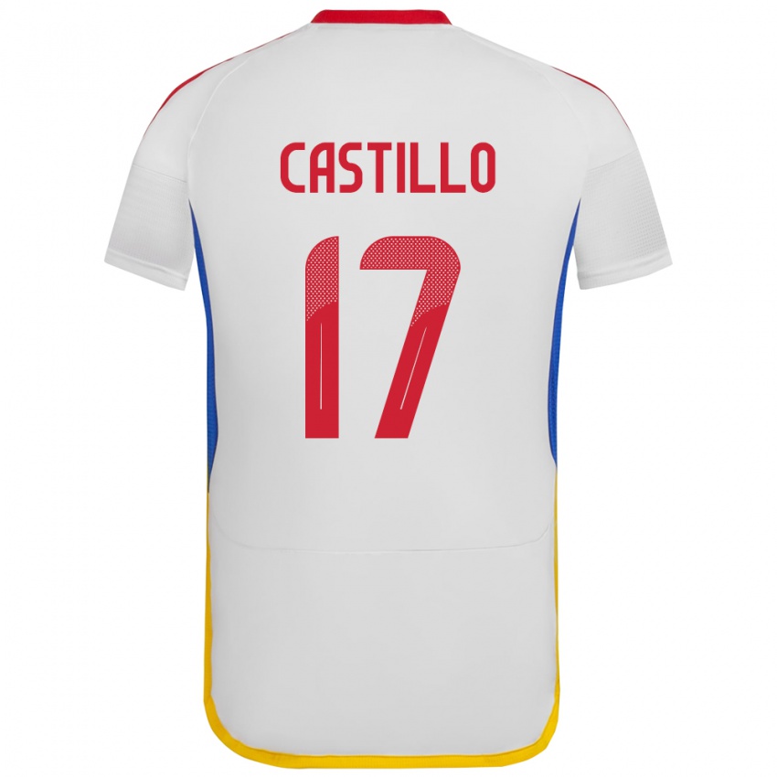 Niño Camiseta Venezuela Edson Castillo #17 Blanco 2ª Equipación 24-26 La Camisa Argentina