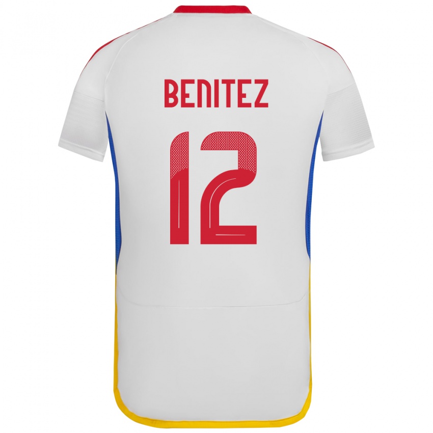 Niño Camiseta Venezuela Frankarlos Benítez #12 Blanco 2ª Equipación 24-26 La Camisa Argentina