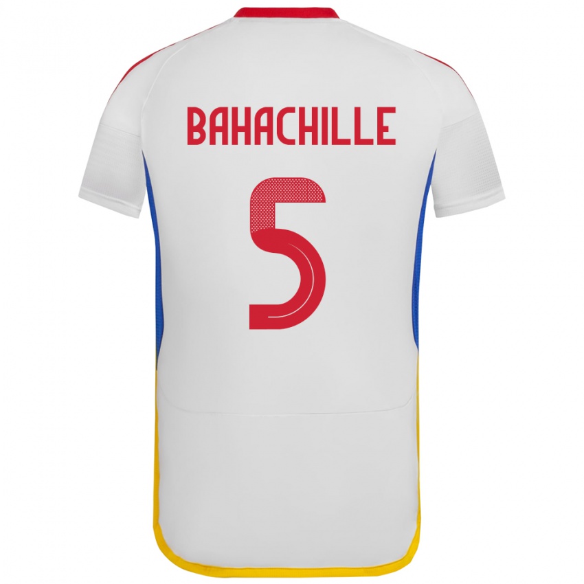 Niño Camiseta Venezuela Abraham Bahachille #5 Blanco 2ª Equipación 24-26 La Camisa Argentina