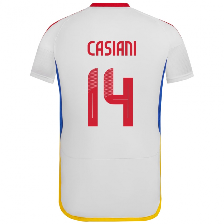 Niño Camiseta Venezuela Luis Casiani #14 Blanco 2ª Equipación 24-26 La Camisa Argentina