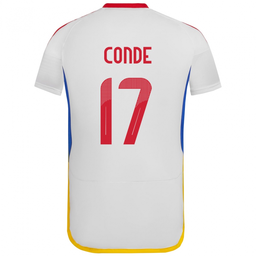 Niño Camiseta Venezuela Óscar Conde #17 Blanco 2ª Equipación 24-26 La Camisa Argentina