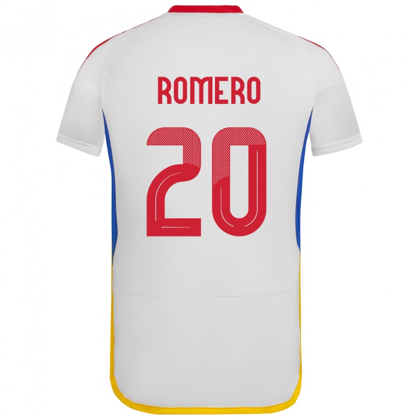 Niño Camiseta Venezuela Andrés Romero #20 Blanco 2ª Equipación 24-26 La Camisa Argentina