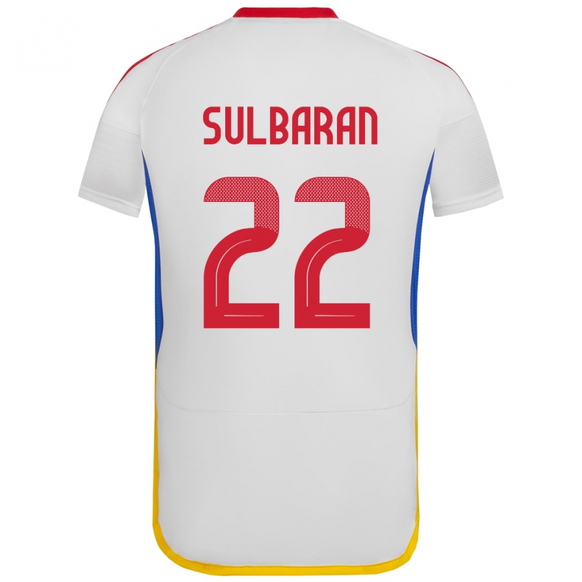 Niño Camiseta Venezuela Manuel Sulbarán #22 Blanco 2ª Equipación 24-26 La Camisa Argentina