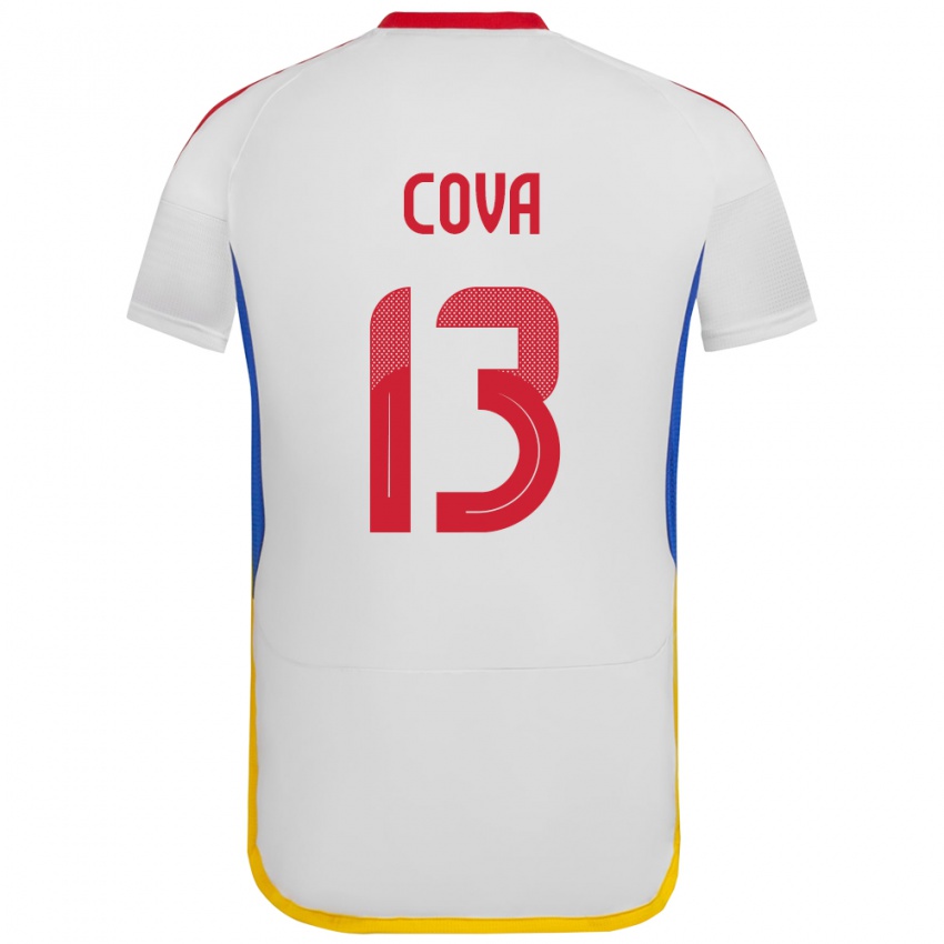 Niño Camiseta Venezuela Alejandro Cova #13 Blanco 2ª Equipación 24-26 La Camisa Argentina