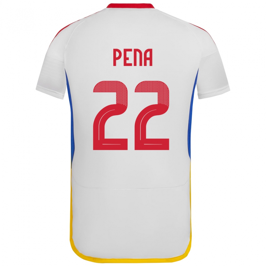 Niño Camiseta Venezuela Lewuis Peña #22 Blanco 2ª Equipación 24-26 La Camisa Argentina