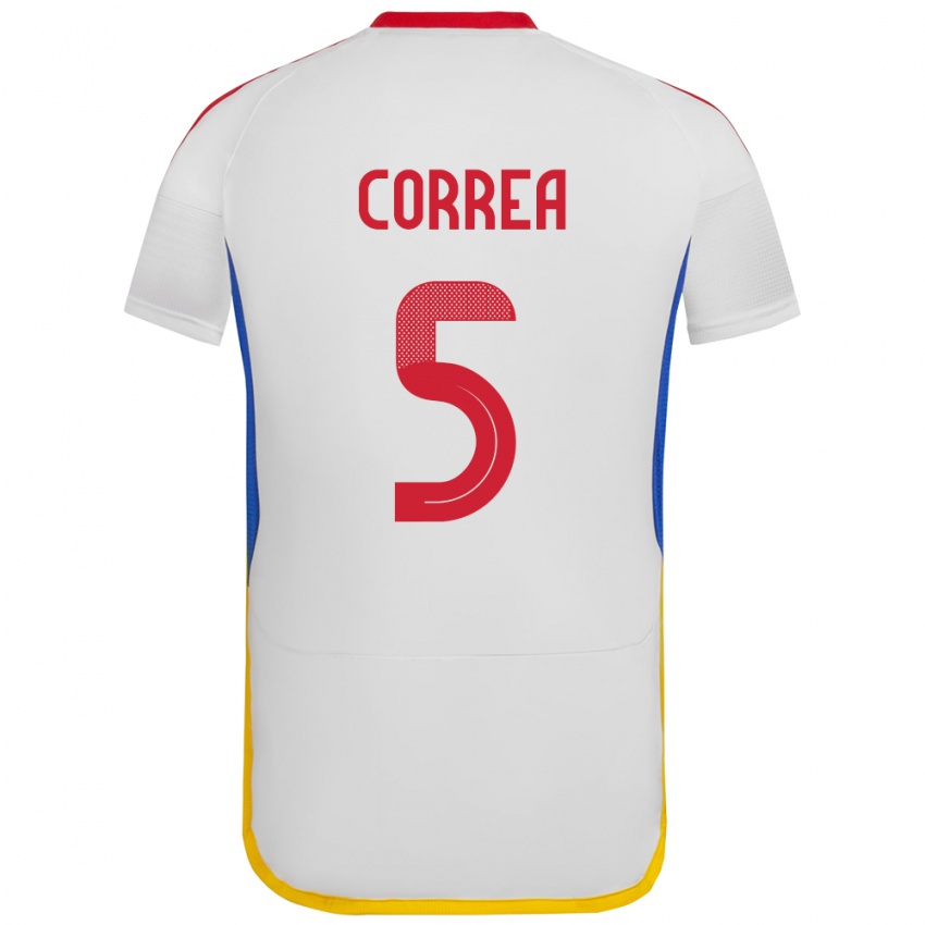 Niño Camiseta Venezuela José Correa #5 Blanco 2ª Equipación 24-26 La Camisa Argentina