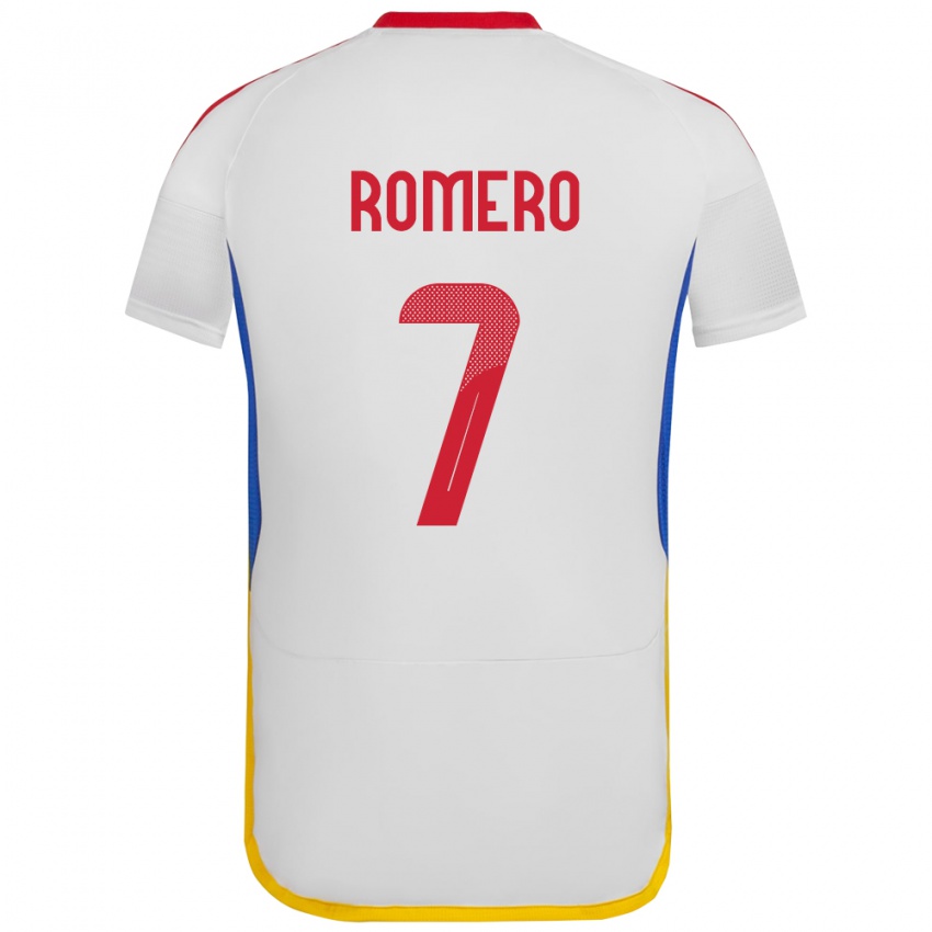 Niño Camiseta Venezuela Leenhan Romero #7 Blanco 2ª Equipación 24-26 La Camisa Argentina