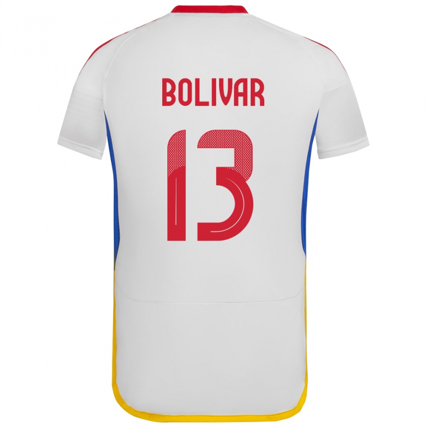 Niño Camiseta Venezuela Salvador Bolívar #13 Blanco 2ª Equipación 24-26 La Camisa Argentina