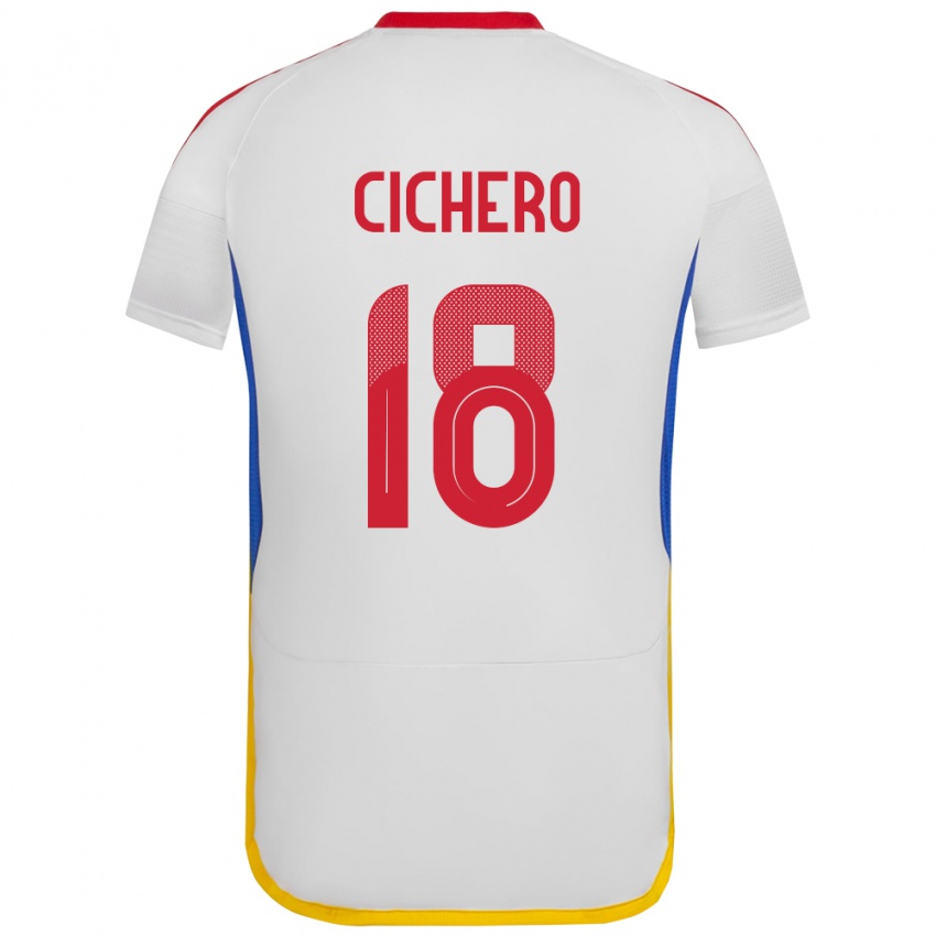 Niño Camiseta Venezuela Alejandro Cichero #18 Blanco 2ª Equipación 24-26 La Camisa Argentina