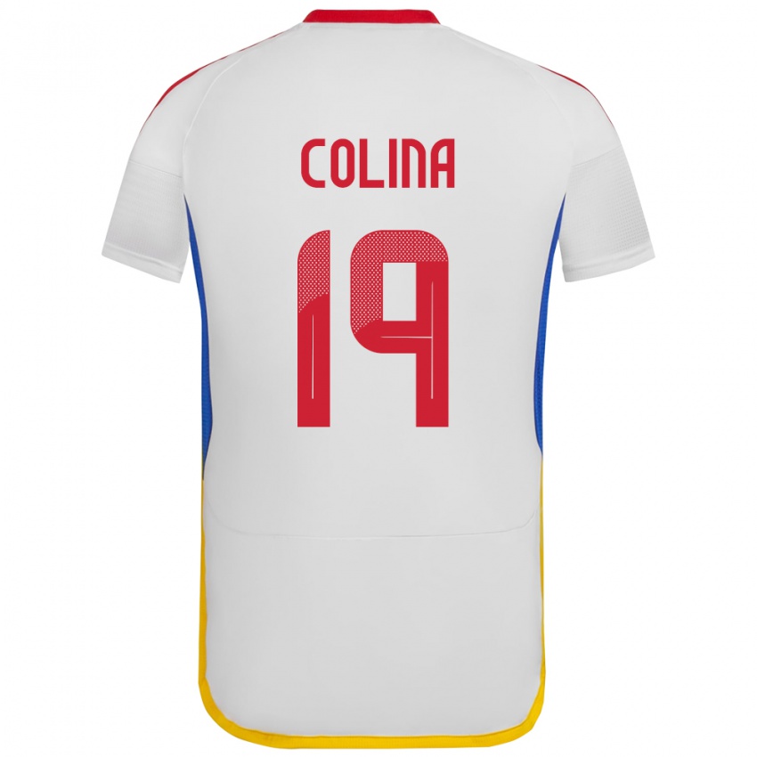 Niño Camiseta Venezuela Junior Colina #19 Blanco 2ª Equipación 24-26 La Camisa Argentina