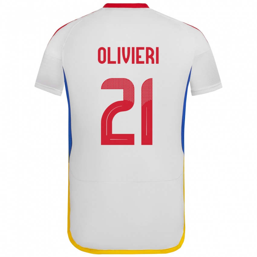 Niño Camiseta Venezuela Bárbara Olivieri #21 Blanco 2ª Equipación 24-26 La Camisa Argentina