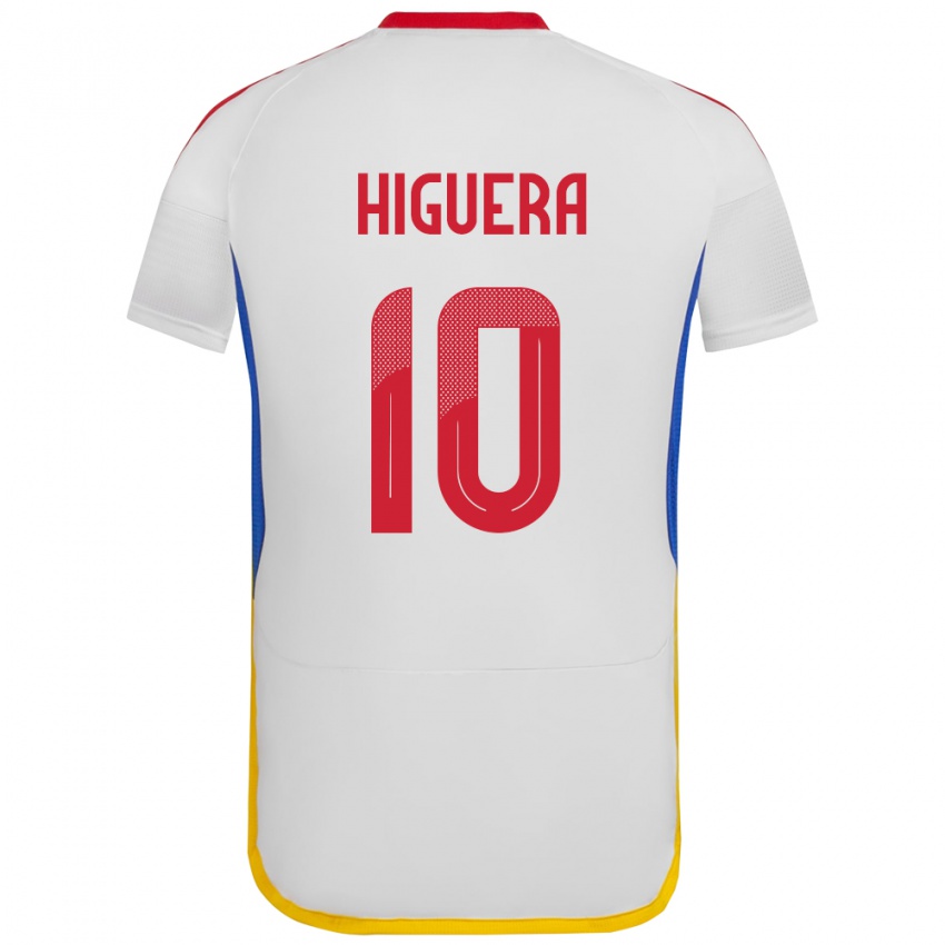 Niño Camiseta Venezuela Enyerliannys Higuera #10 Blanco 2ª Equipación 24-26 La Camisa Argentina