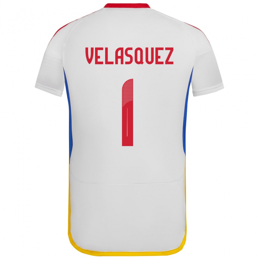 Niño Camiseta Venezuela Yessica Velásquez #1 Blanco 2ª Equipación 24-26 La Camisa Argentina