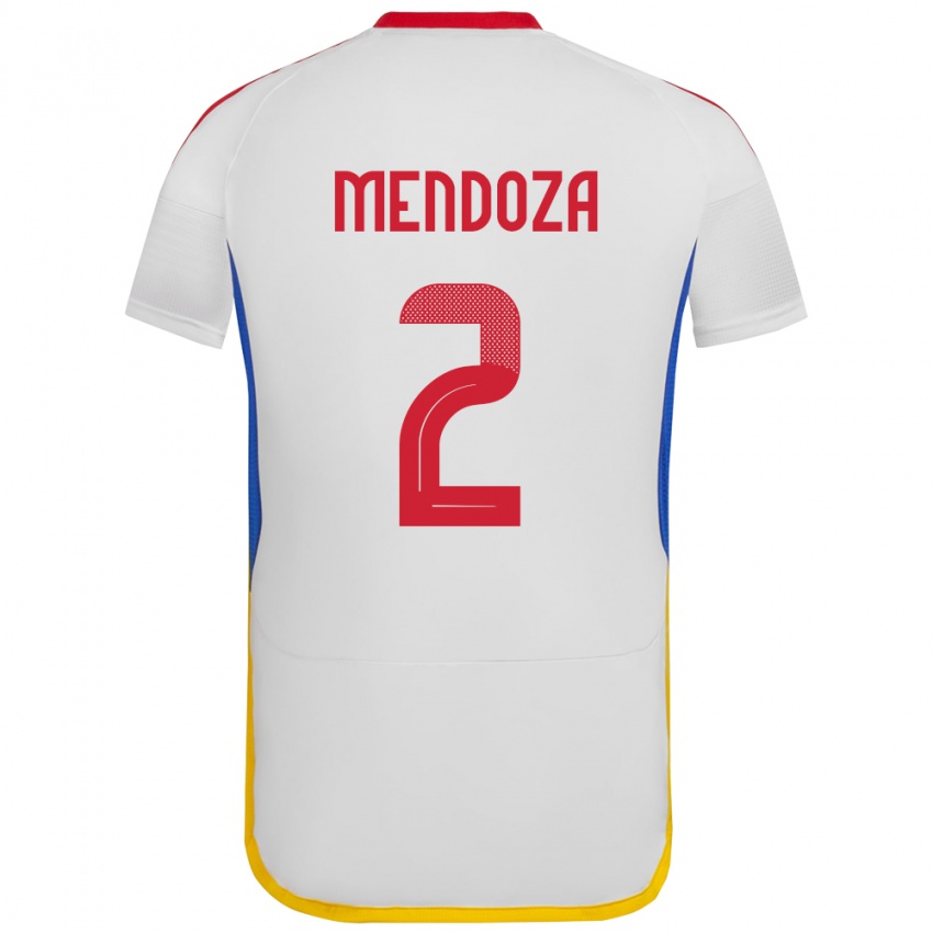 Niño Camiseta Venezuela Rafanny Mendoza #2 Blanco 2ª Equipación 24-26 La Camisa Argentina