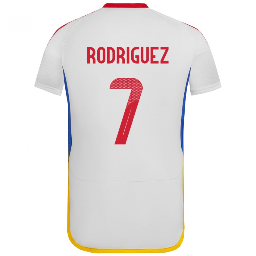 Niño Camiseta Venezuela Daniuska Rodriguez #7 Blanco 2ª Equipación 24-26 La Camisa Argentina