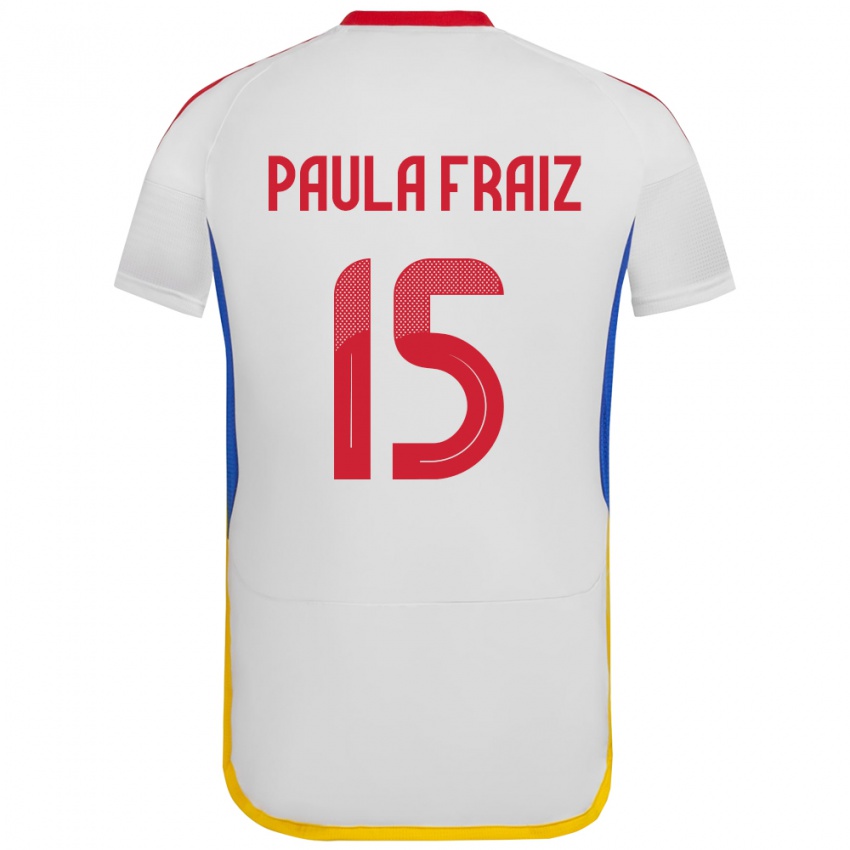 Niño Camiseta Venezuela Ana Paula Fraiz #15 Blanco 2ª Equipación 24-26 La Camisa Argentina