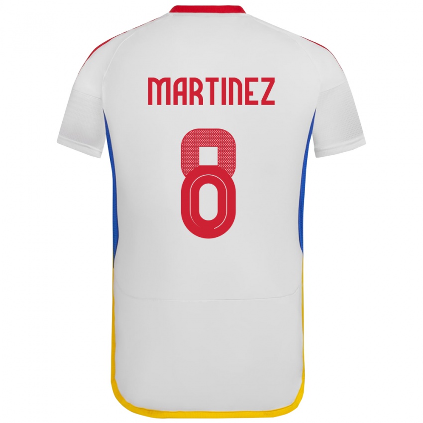 Niño Camiseta Venezuela Bárbara Martínez #8 Blanco 2ª Equipación 24-26 La Camisa Argentina