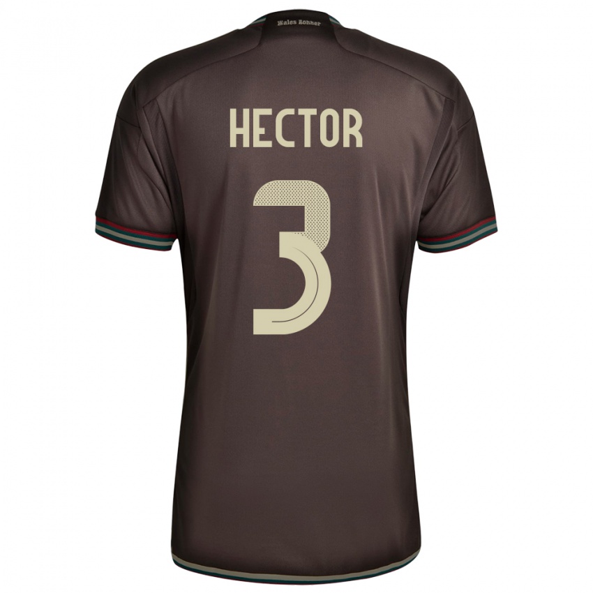 Niño Camiseta Jamaica Michael Hector #3 Marrón Noche 2ª Equipación 24-26 La Camisa Argentina