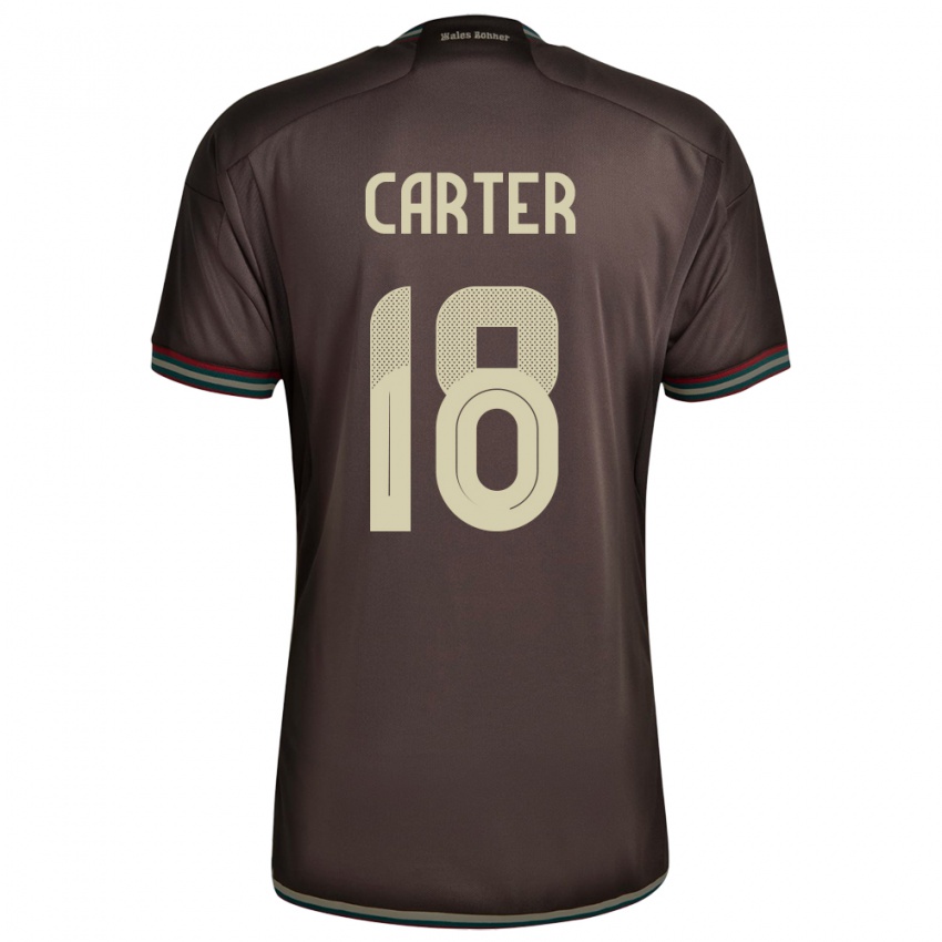 Niño Camiseta Jamaica Trudi Carter #18 Marrón Noche 2ª Equipación 24-26 La Camisa Argentina