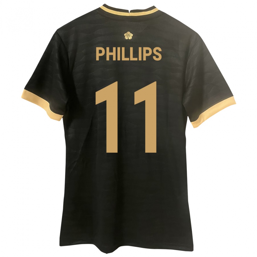 Niño Camiseta Panamá Ricardo Phillips #11 Negro 2ª Equipación 24-26 La Camisa Argentina