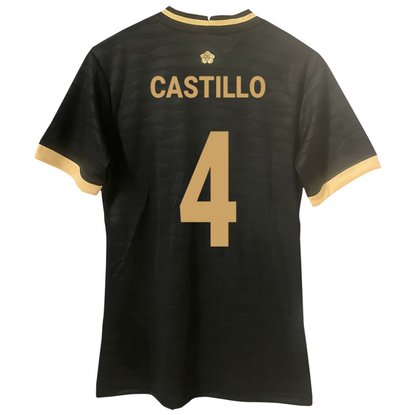 Niño Camiseta Panamá Katherine Castillo #4 Negro 2ª Equipación 24-26 La Camisa Argentina