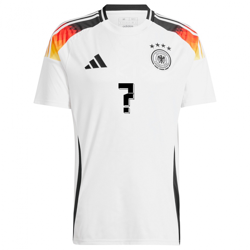 Hombre Camiseta Alemania Su Nombre #0 Blanco 1ª Equipación 24-26 La Camisa Argentina