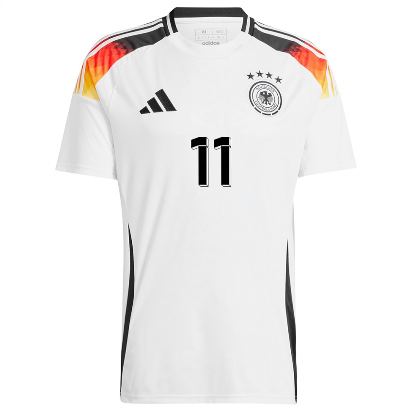 Hombre Camiseta Alemania Marco Reus #11 Blanco 1ª Equipación 24-26 La Camisa Argentina