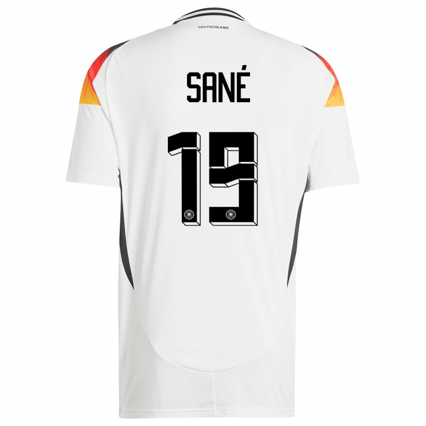 Hombre Camiseta Alemania Leroy Sane #19 Blanco 1ª Equipación 24-26 La Camisa Argentina