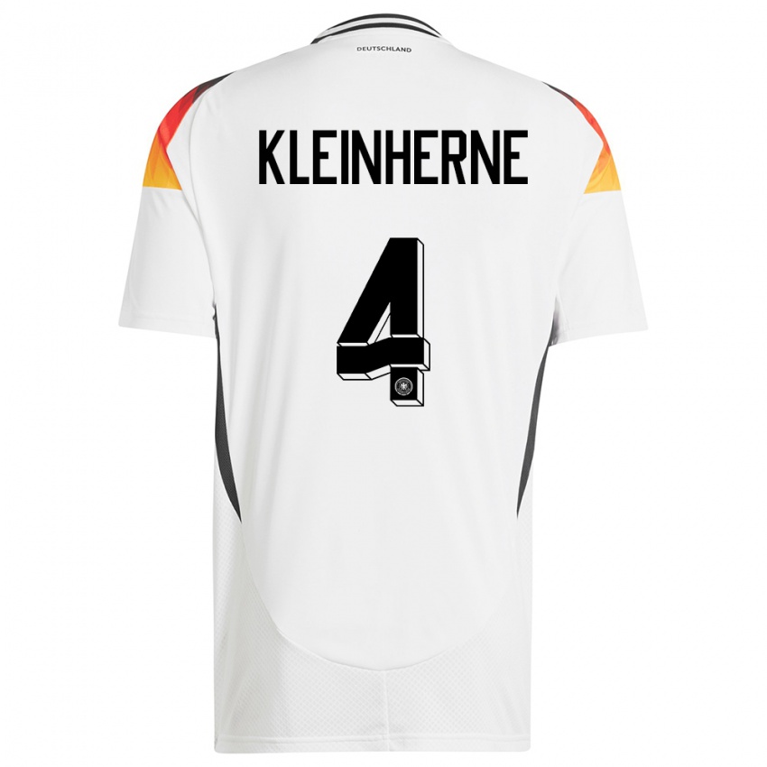 Hombre Camiseta Alemania Sophia Kleinherne #4 Blanco 1ª Equipación 24-26 La Camisa Argentina