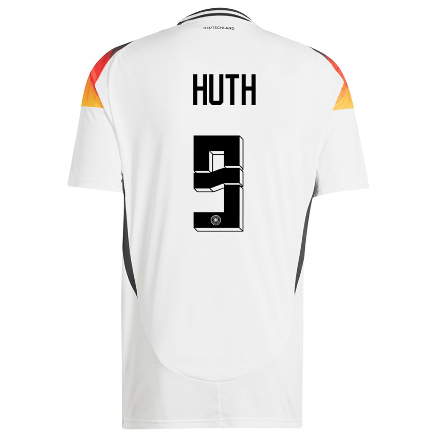 Hombre Camiseta Alemania Svenja Huth #9 Blanco 1ª Equipación 24-26 La Camisa Argentina